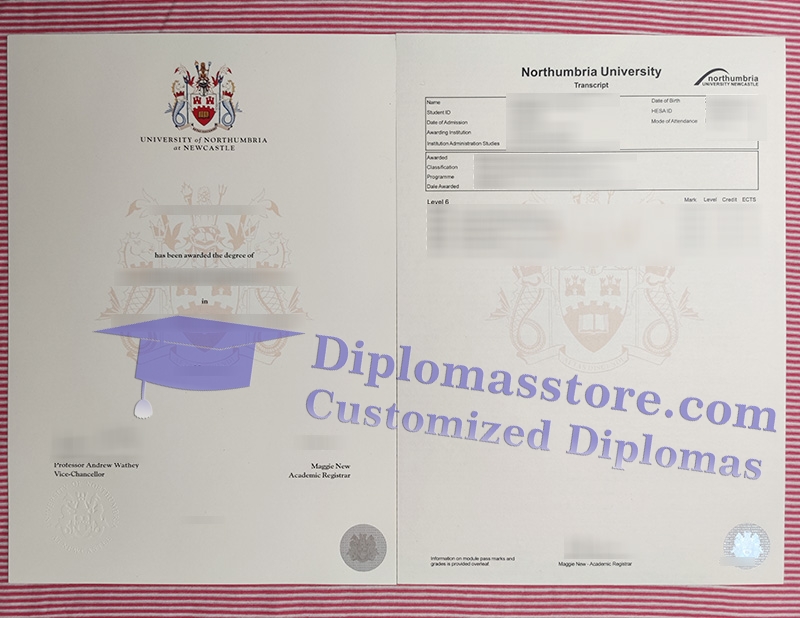 Northumbria University degree, Northumbria University transcript,