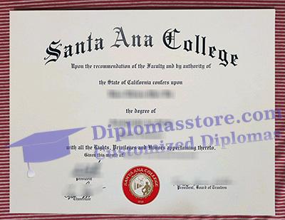 Santa Ana College certificate