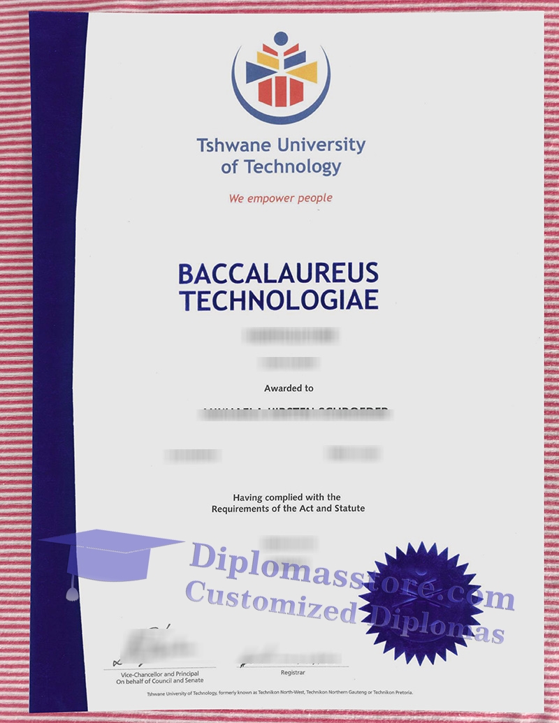 Tshwane University of Technology degree, Tshwane University of Technology certificate,