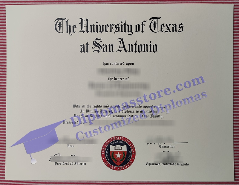 University of Texas at San Antonio diploma, UTSA degree,