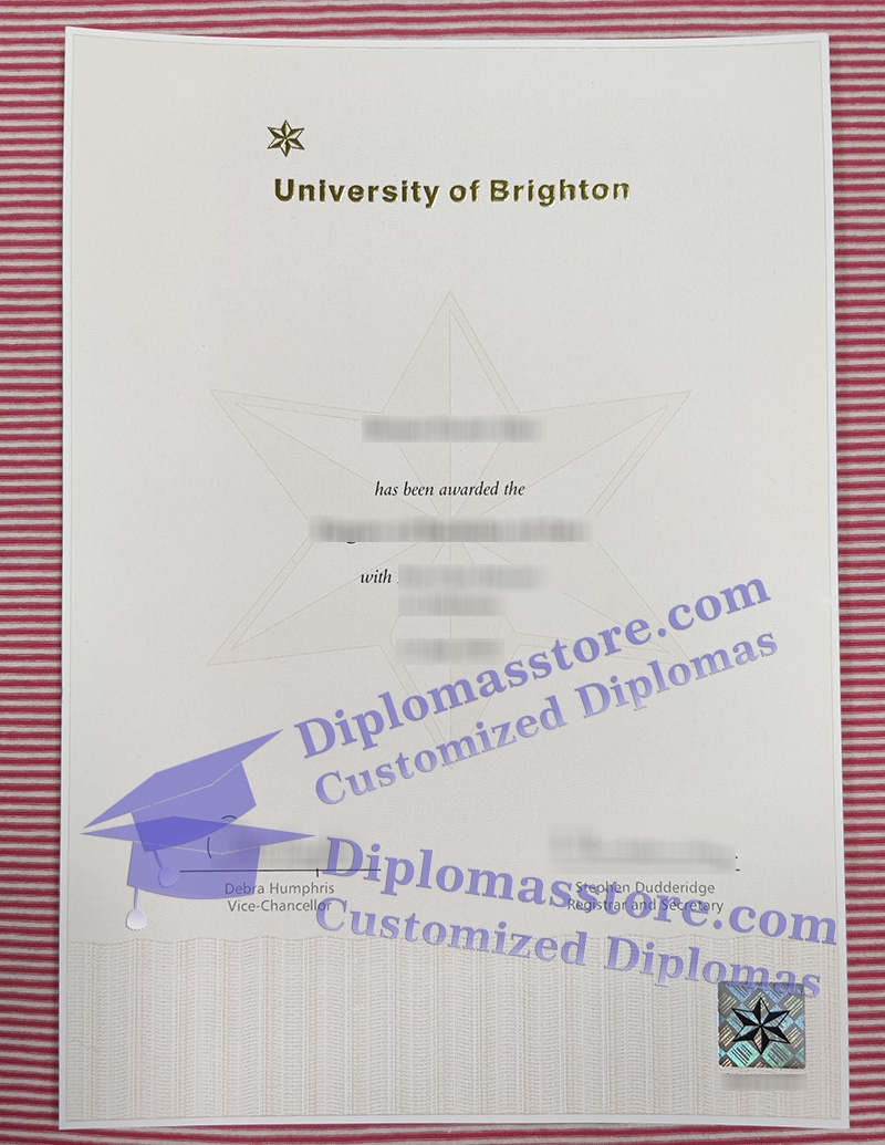 University of Brighton degree, University of Brighton certificate,