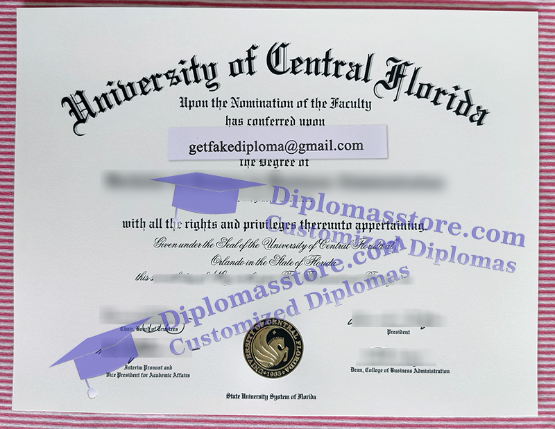 University of Central Florida diploma, UCF certificate,
