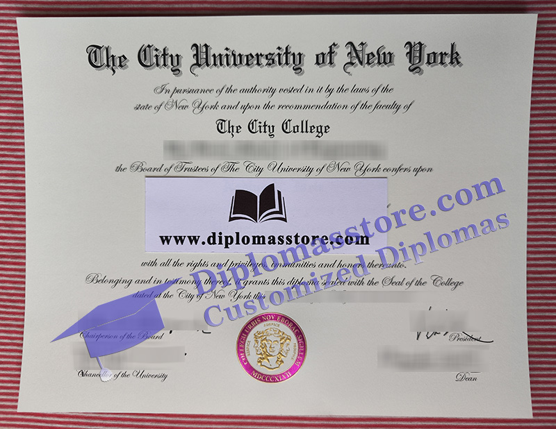 City College of New York diploma, CUNY City College degree,