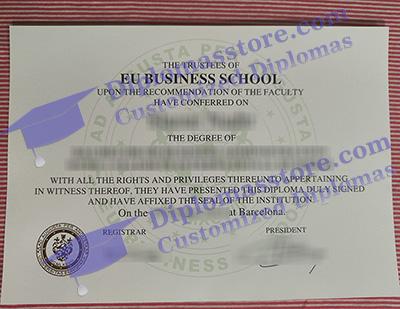 EU Business School certificate