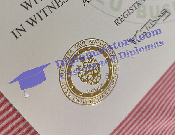 EU Business School diploma seal