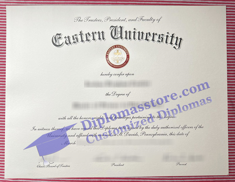 Eastern University diploma, Eastern University certificate,
