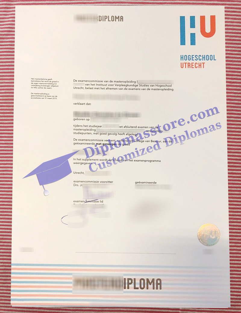 Hogeschool Utrecht diploma, Hogeschool Utrecht getuigschrift,