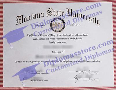 Montana State University certificate