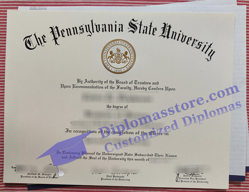 PSU diploma, Pennsylvania State University degree,