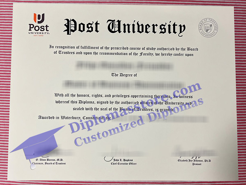 Post University diploma, Post University certificate,