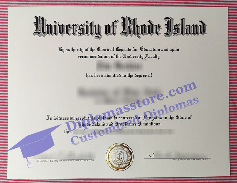 University of Rhode Island diploma, URI certificate,