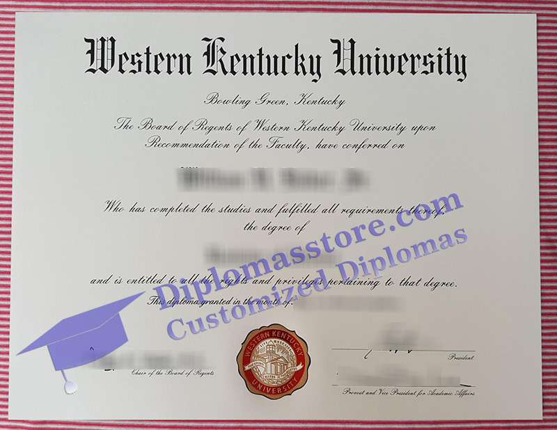 Western Kentucky University diploma, Western Kentucky University certificate,