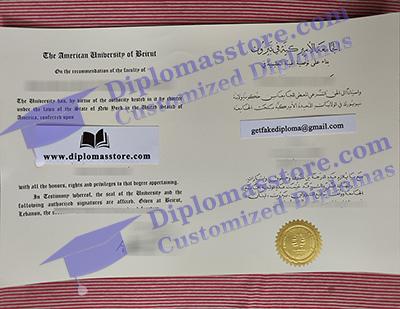 American University of Beirut certificate