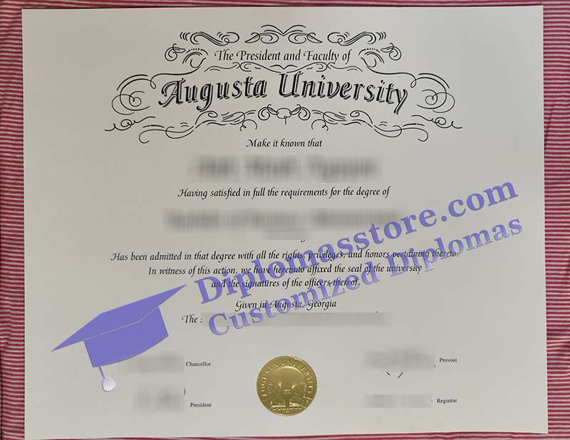 Augusta University diploma, Augusta University certificate,