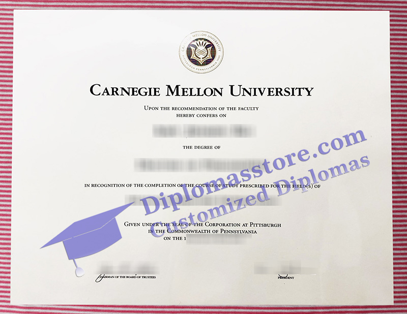 Carnegie Mellon University diploma, Carnegie Mellon University certificate,