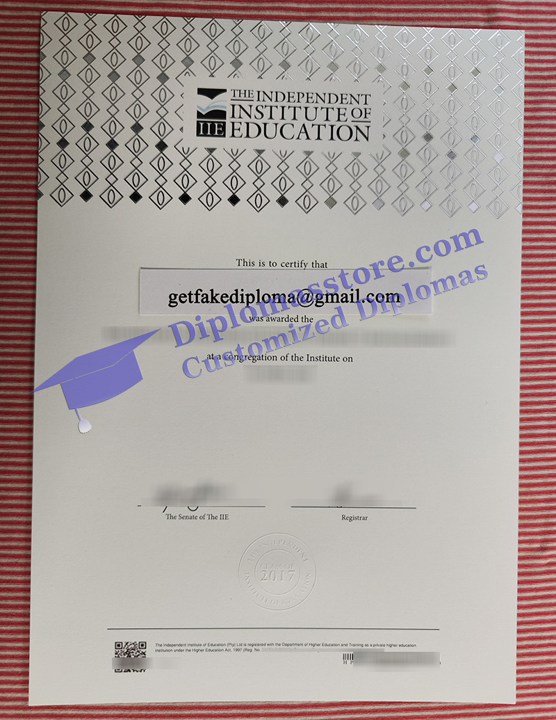 Independent Institute of Education degree, Independent Institute of Education diploma,