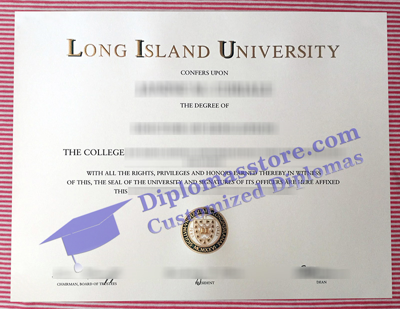 Long Island University diploma, Long Island University certificate,