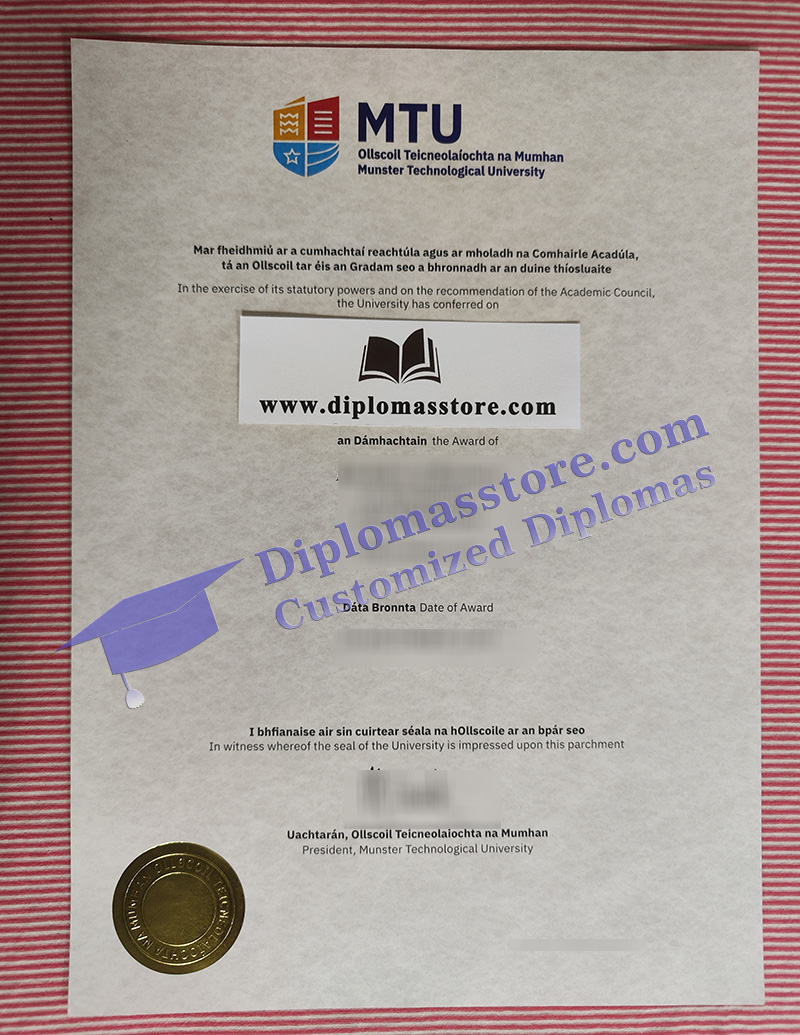 Munster Technological University degree, MTU certificate,