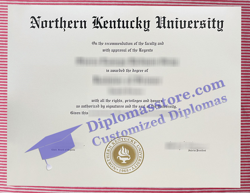 Northern Kentucky University diploma, Northern Kentucky University certificate,
