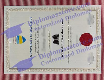 Open University of Mauritius certificate