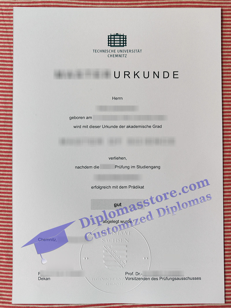 Technische Universität Chemnitz urkunde, TU Chemnitz degree,