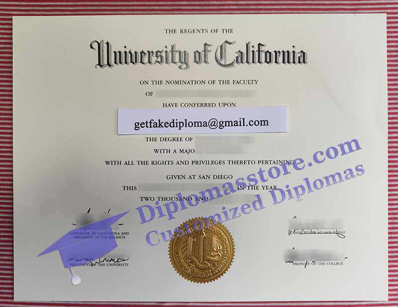 UCSD diploma, UC San Diego degree,