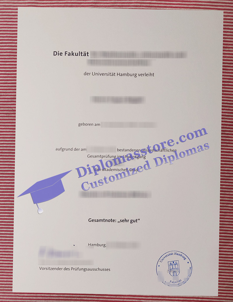 Universität Hamburg urkunde, Universität Hamburg degree,
