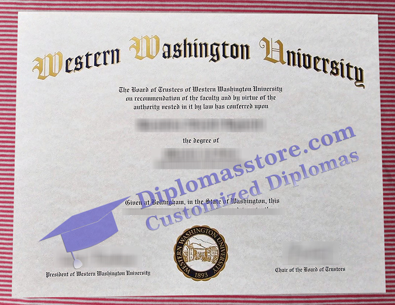 Western Washington University diploma, Western Washington University certificate,