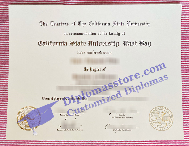 CSU East Bay diploma, California State University East Bay degree,