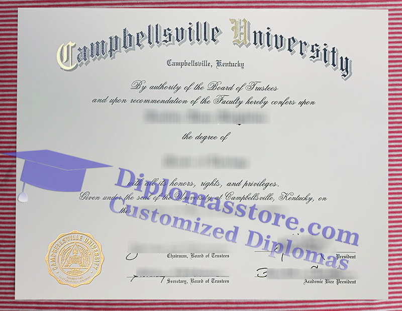 Campbellsville University diploma, Campbellsville University certificate,