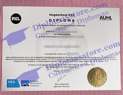 Hogeschool PXL certificate