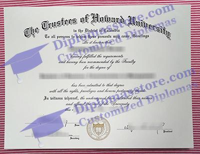 Howard University certificate