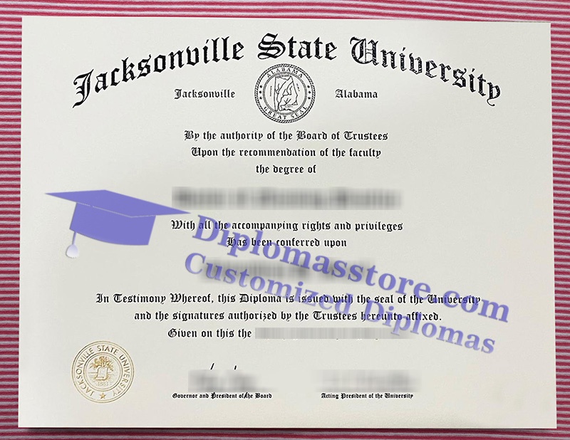 Jacksonville State University diploma, Jacksonville State University degree,