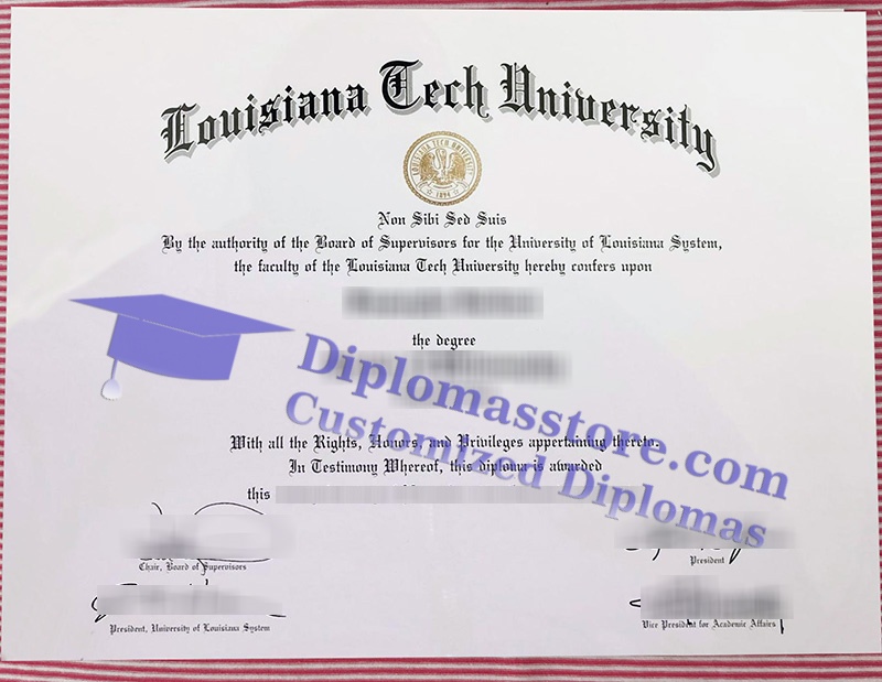 Louisiana Tech University diploma, Louisiana Tech University degree,