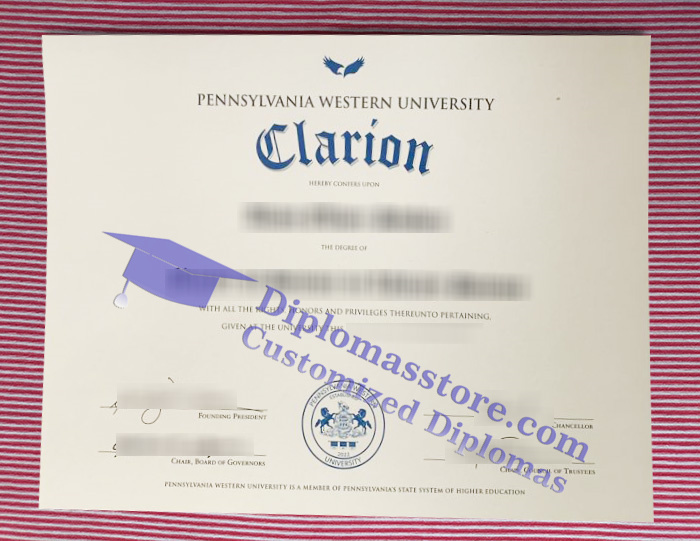 Pennsylvania Western University Clarion diploma, PennWest Clarion certificate,