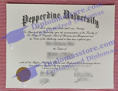 Pepperdine University certificate
