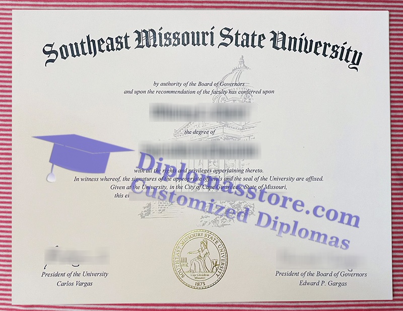 Southeast Missouri State University diploma, Southeast Missouri State University certificate,