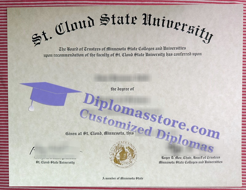St. Cloud State University diploma, SCSU certificate,