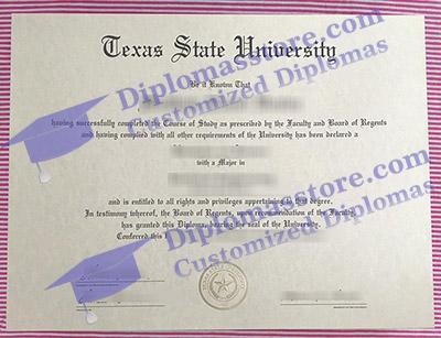 Texas State University certificate