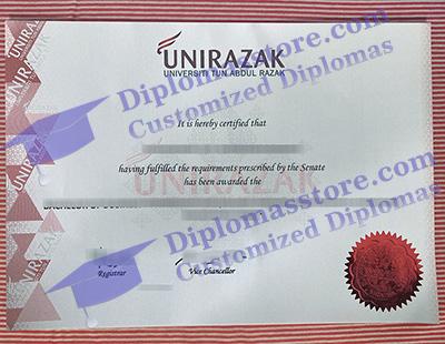 Universiti Tun Abdul Razak certificate