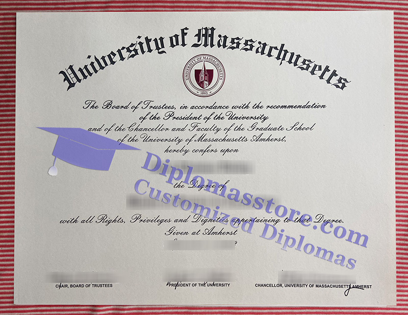 University of Massachusetts Amherst diploma, UMass Amherst degree,