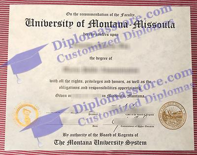 University of Montana-Missoula diploma
