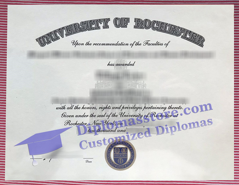 University of Rochester diploma, University of Rochester certificate,