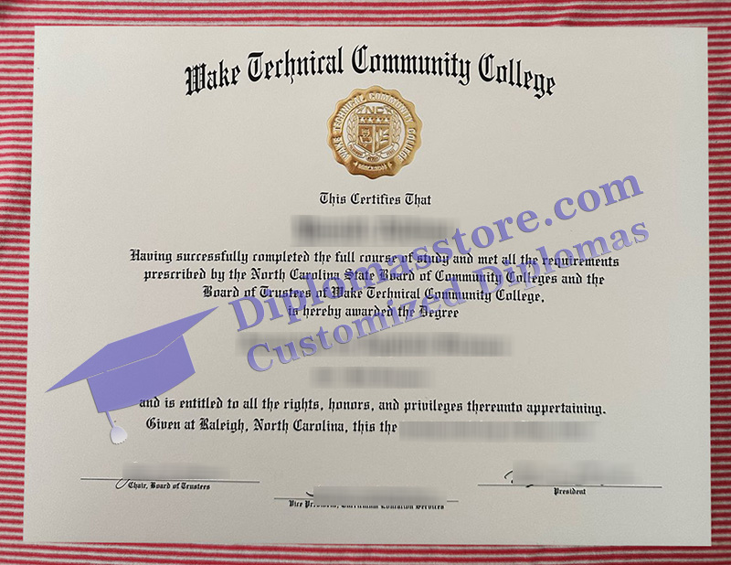 Wake Technical Community College diploma, Wake Tech degree,
