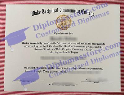 Wake Tech certificate