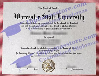 Worcester State University certificate