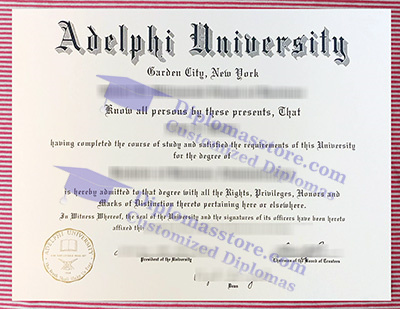 Adelphi University certificate