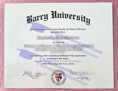 Barry University certificate