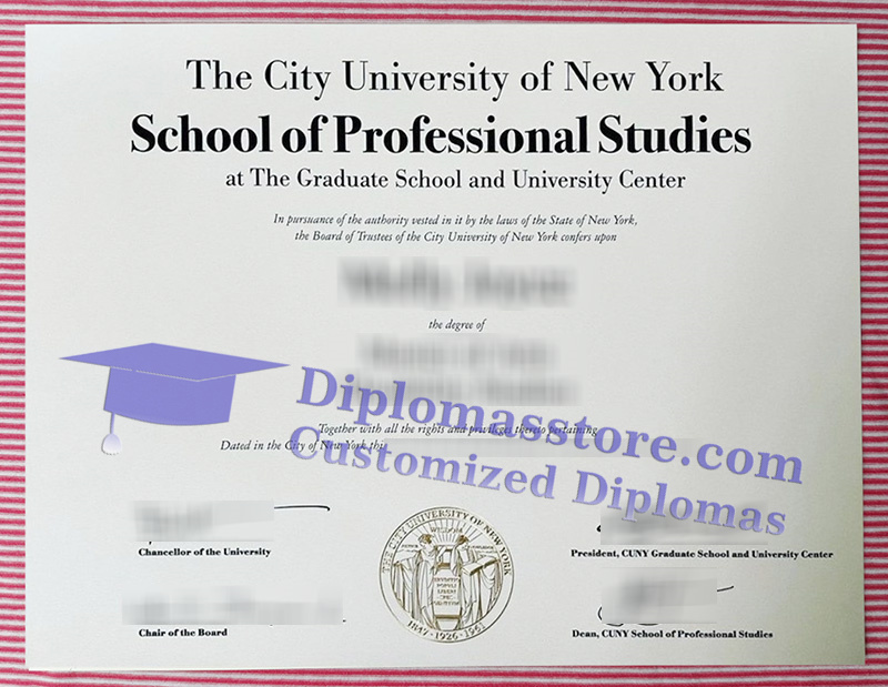 CUNY SPS diploma, CUNY School of Professional Studies degree,