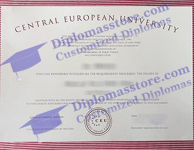 Central European University certificate